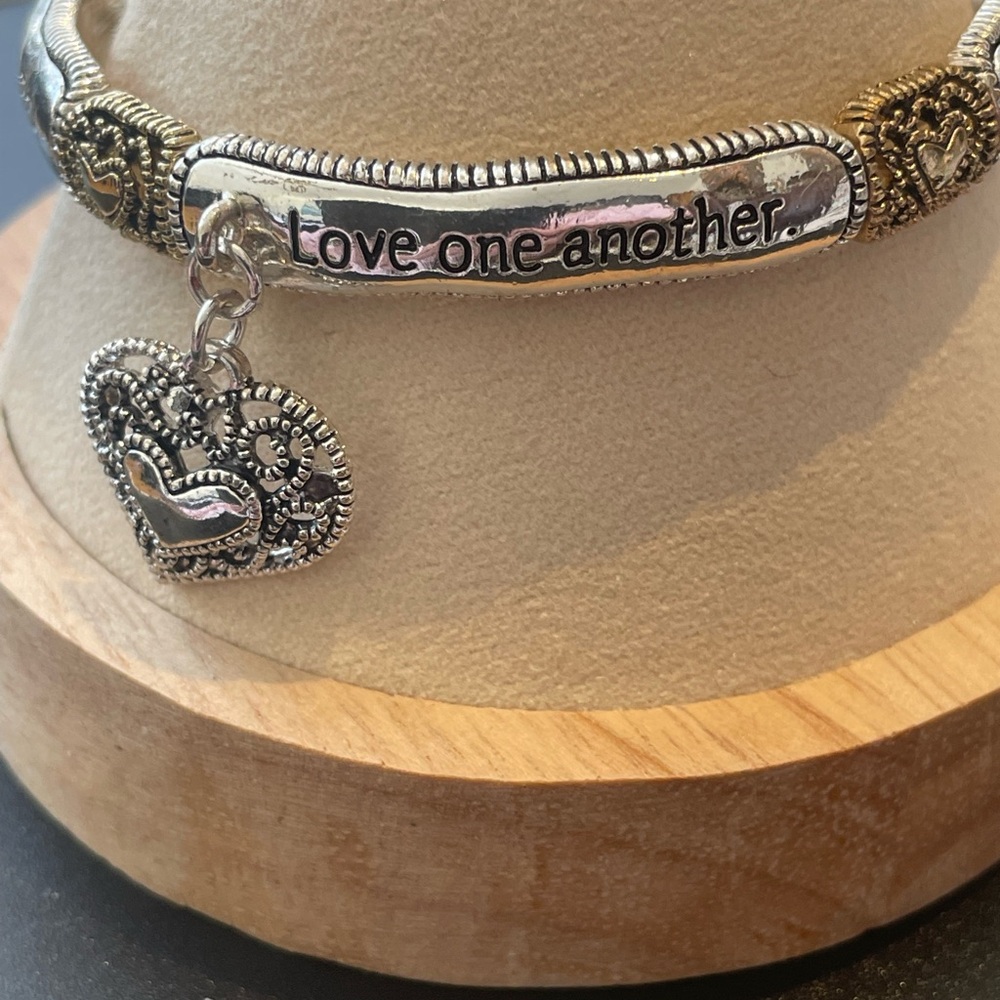 Intricate Gold and Silver Bracelet with Vintage Charm